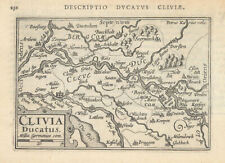Clivia Ducatus by Bertius / Langenes. Duchy of Cleves / Herzogtum Kleve 1603 map for sale  Shipping to South Africa