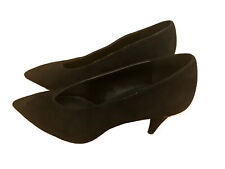 Michael Kors Heels, Black Suede Gold Logo Size 7.5M  for sale  Shipping to South Africa