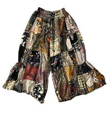 Calça de cintura elástica Jaded Gypsy Patchwork Lagenlook oversized S/M Cottagecore comprar usado  Enviando para Brazil