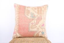 Capa almofada tapete turco Boho Decor 24x24 kilim travesseiro, travesseiro de sofá comprar usado  Enviando para Brazil