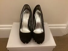 Black Velvet Platform Heels- Size 3/36 for sale  Shipping to South Africa