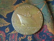 ancienne medaille bronze paquebot france 1962 le havre new york transatlantique d'occasion  Craponne