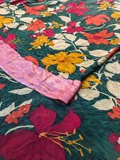 Georgette gasa 4,6 m sarí impreso seda pura sari telas recicladas PGS1709 segunda mano  Embacar hacia Argentina