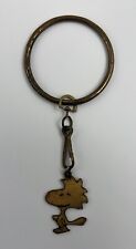 Vintage Peanuts Snoopy Woodstock Solid Brass Keychain By Aviva 1965, used for sale  Shipping to South Africa