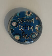Refrigerador de vidrio Sigma Delta Tau imán azul nevera segunda mano  Embacar hacia Argentina
