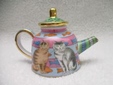 2002 Vivian Chan porcelana colecionador mini bule gatos peixes comprar usado  Enviando para Brazil