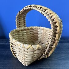 Wooden woven basket for sale  Shipping to Ireland