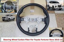 Steering Wheel Leather With Carbon Fiber For Toyota Hilux Fortuner 2015-22 for sale  Shipping to South Africa