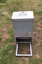 Automatic Galvanised Treadle Poultry Chicken Feeder - Holds 20kg of Feed, used for sale  ONGAR