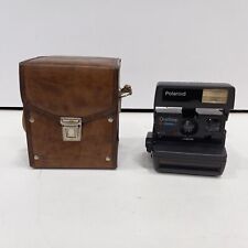 Polaroid OneStep Close Up Instant 600 Film Camera w/Brown Leather Case, used for sale  Shipping to South Africa