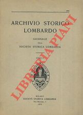 Archivio storico lombardo. usato  Italia