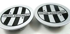 TAMPAS DE CENTRO DE RODA PERSONALIZADAS VICTOR EQUIPMENT PRETO/PRATA* #C-E76 (PARA 2 TAMPAS) comprar usado  Enviando para Brazil