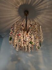 Candelabro de cristal vintage luminária pendente de teto comprar usado  Enviando para Brazil