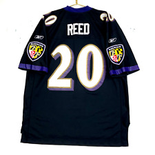 Baltimore Ravens Ed Reed On Field Reebok Jersey Size XL Black Nfl Football for sale  Niagara Falls
