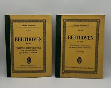 Beethoven - Op. No. 115 y 124 - Libro de bolsillo de partituras de estudio en miniatura de Eulenburg segunda mano  Embacar hacia Argentina