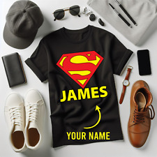 Personalised Super Dad T-Shirt Father Day Birthday Gift Superhero Unisex Top for sale  Shipping to South Africa