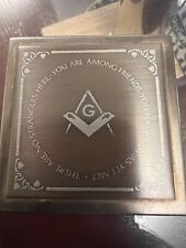 Masonic pewter mirror for sale  COULSDON