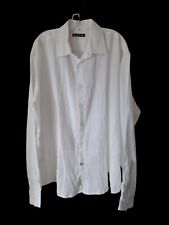 Camisa masculina Island Importer linho branco manga longa 3X botão frontal $75 praia comprar usado  Enviando para Brazil