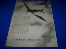 Vickers-Armstrong Spitfire 1944 ""bombardeo en buceo""... anuncio de venta de 1 página (7Z) segunda mano  Embacar hacia Argentina