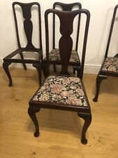 queen anne dining chairs for sale  SWINDON