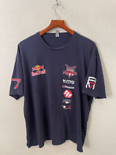 Camiseta masculina manga curta azul algodão Heritage Bryce Menzies Red Bull 2XL mancha comprar usado  Enviando para Brazil