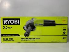RYOBI AG4031G 4-1/2" 5.5 AMP Corded Angle Grinder With Handle And Grinding Wheel for sale  Shipping to South Africa