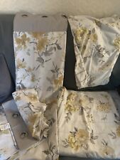 Dunelm pandora in ochre curtains and double duvet set 66 x 54 inches bed set for sale  Shipping to South Africa