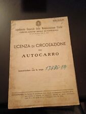 Libretto licenza circolazione usato  Torino