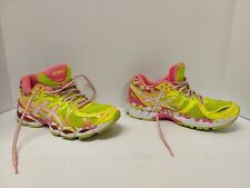 Tênis esportivo feminino Asics Gel Nimbus 16 T485Q rosa verde corrida tamanho 8 comprar usado  Enviando para Brazil