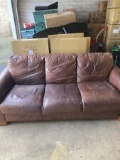 leather sofa comfy for sale  NORTHAMPTON
