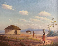 EDWARD CHARLES MOORE (South African 1883-1946) Kaffir Huts Transkei Eastern Cape for sale  Shipping to South Africa