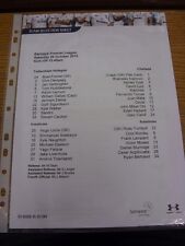 2012 colour teamsheet for sale  BIRMINGHAM