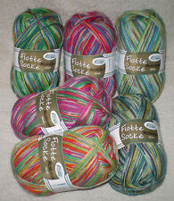 Brugt, (55 €/kg) 100 gr RELLANA sock wool 4-ply/4-ply MISSISSIPPI pattern forming til salg  Sendes til Denmark
