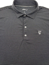 Polo de golfe Johnnie-O grande listrado preto manga curta *LEIA* comprar usado  Enviando para Brazil