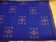 Thick Twill Fabric Roll end Royal Blue with Orange repeat pattern £/m upholstery for sale  Shipping to South Africa