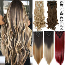 100% NATRAL Balayage 8pcs Real Full Head Thick Clip in As Human Hair Extensions, used for sale  Shipping to South Africa