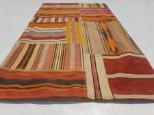 Fine Vintage Traditional Hand Made Oriental Wool Brown Kilim Rug 151x88cm for sale  Shipping to South Africa