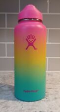 Hydro Flask 32 oz, tapa flexible boca ancha con paja, hielo afeitado arco iris hawaiano segunda mano  Embacar hacia Argentina