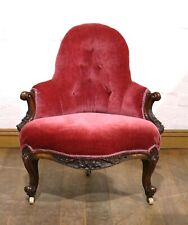 Antique Victorian carved corner parlour nursing chair armchair - bedroom chair for sale  Shipping to South Africa