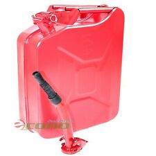 Used, 5 Gallon Jerry Can Gas  Steel Tank RED Military Style 20L Storage Can 5G for sale  Rowland Heights