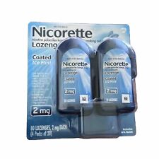Pastilla Nicorette 2 mg recubierta nicotina ayuda para dejar de fumar 80 quilates EXP 11/2025+, usado segunda mano  Embacar hacia Argentina