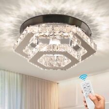 Crystal Chandelier Light LED Crystal Chandelier Ceiling Light 13" Modern Remote for sale  Shipping to South Africa