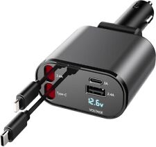 Retractable car charger for sale  Newton Lower Falls