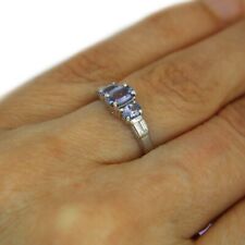 9ct White Gold Tanzanite Diamond Ring Size 5 3/4 - L for sale  Shipping to South Africa