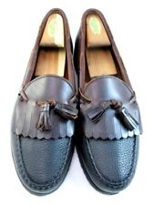 Allen Edmonds "NASHUA" Tassel Loafers 10.5 D Black/Brown Trim DISCONTINUED(341N) for sale  Shipping to South Africa