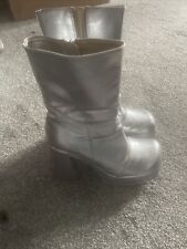 Silver platform boots for sale  BARNSLEY