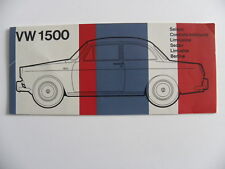 Brochure volkswagen 1500 d'occasion  France