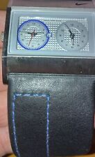 Nike Oregon relógio analógico duplo masculino couro aço inoxidável WA0054 NÃO TESTADO comprar usado  Enviando para Brazil