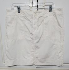 GH Bass Heritage Skirt CARGO Women Size 14 WHITE Cotton PREPPY Pockets I-5 for sale  Shipping to South Africa