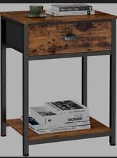 Mesa de cabeceira de madeira mesa de cabeceira com gavetas prateleira de armazenamento mesa lateral comprar usado  Enviando para Brazil